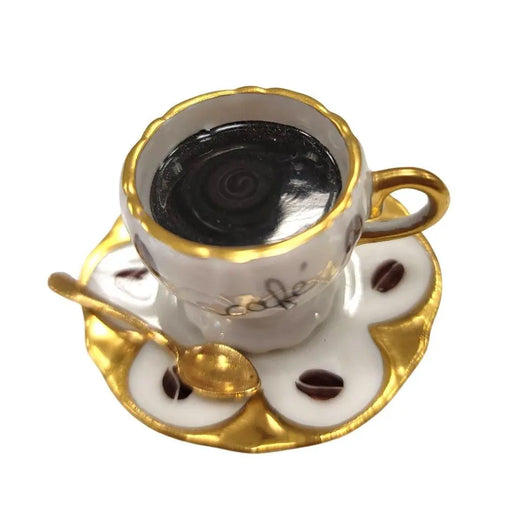 Cup of Coffee Elegance for Collectors Porcelain Limoges Beverage China French Trinket Box