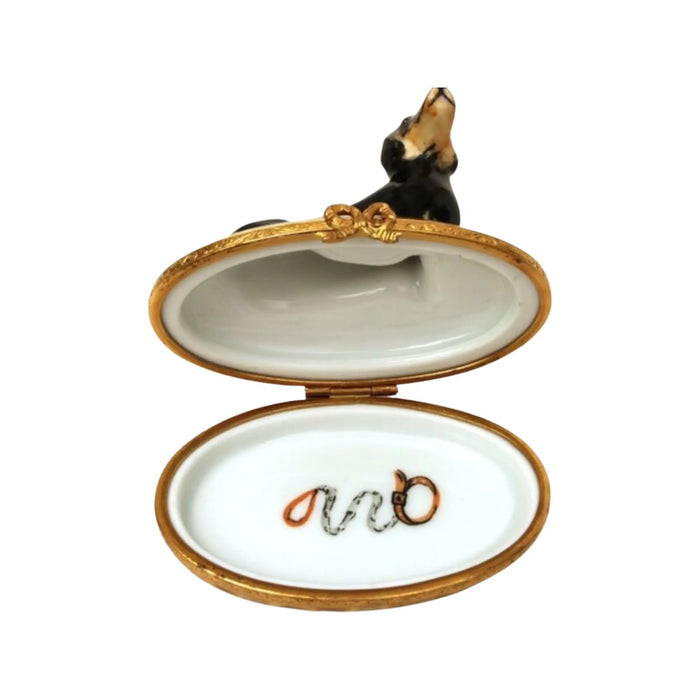 Dachshund Limoges Box for Dog Lovers Porcelain Limoges Dog French Trinket Box
