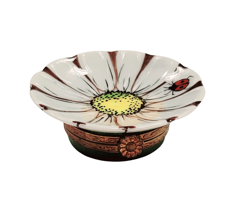Daisy Flower Limoges Box for Collectors Porcelain Limoges Flowers French Trinket Box
