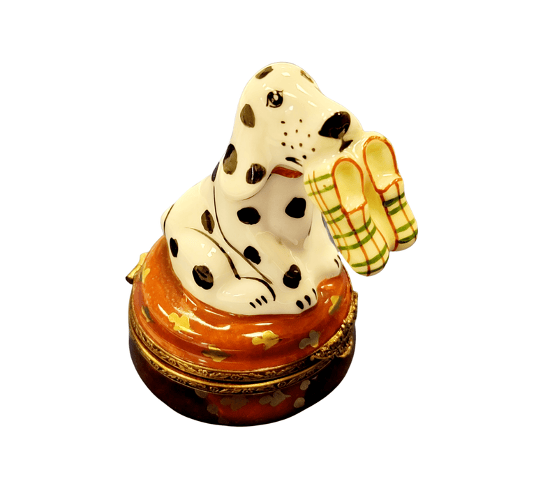 Dalmatian Dog Figurine for Collectors Porcelain Limoges Dog LIMOGES BOXES French Trinket Box
