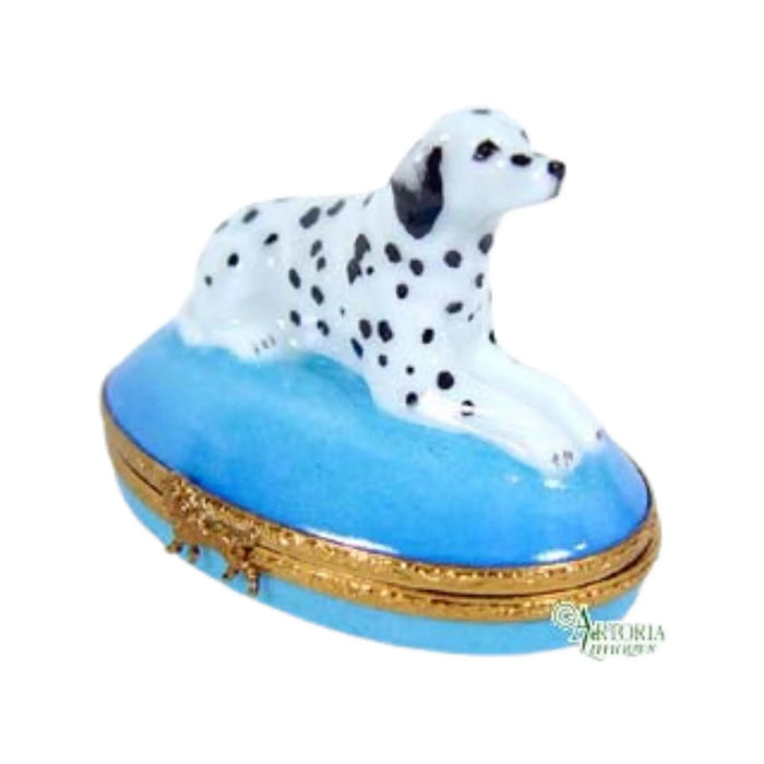 Dalmatian Dog Limoges Box for Dog Lovers Porcelain Limoges Dog Dogs French Trinket Box