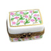 Floral Limoges Box for Elegant Gifting Porcelain Limoges square French Trinket Box