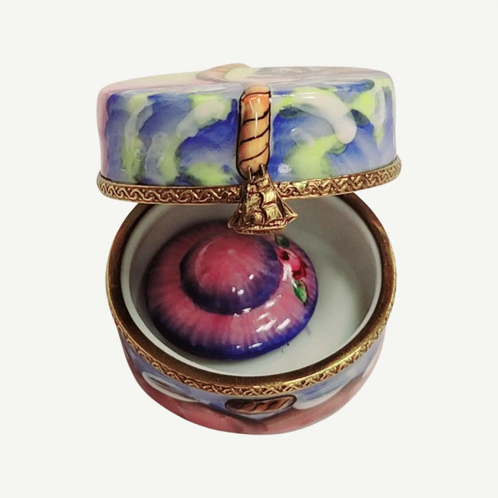 Designer Hat Box for Collectors Porcelain Limoges hats fashion LIMOGES BoXES French Trinket Box