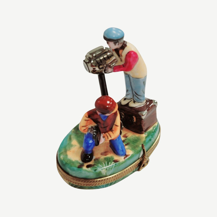 Director's Film Camera Limoges Box for Film Lovers Porcelain Limoges art fine professional French Trinket Box