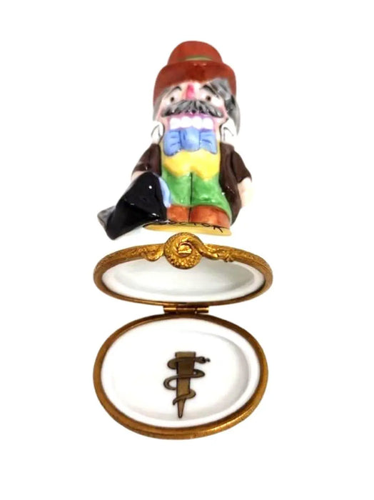 Doctor Limoges Box Figurine for Collectors Porcelain Limoges figurine professional nutcracker French Trinket Box