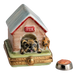Dog House Limoges Box for Dog Lovers Porcelain Limoges Dog French Trinket Box
