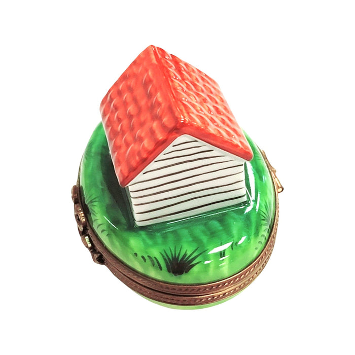 Dog House Delight for Dog Lovers Porcelain Limoges dog French Trinket Box