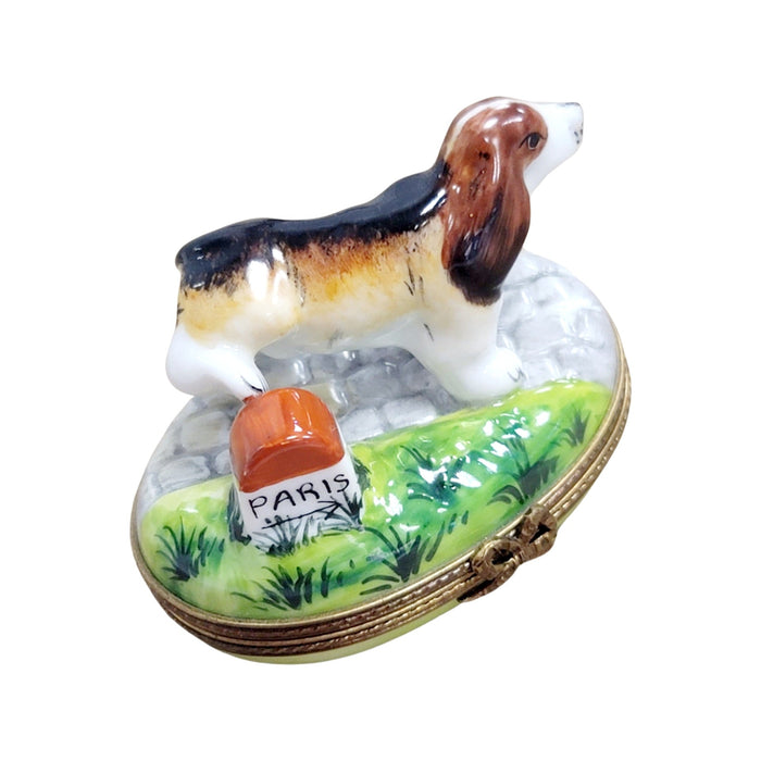 Dog Peeing Limoges Box for Dog Lovers Porcelain Limoges dog limoges box French Trinket Box