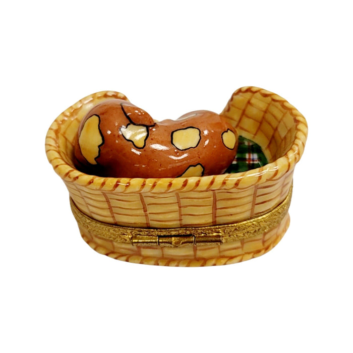 Dog in Brown Basket-dog limoges box-CH8C270