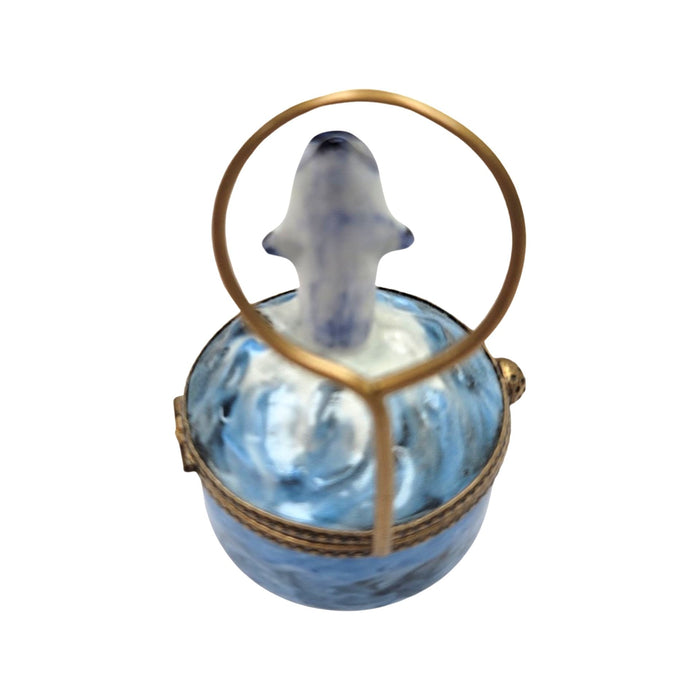 Dolphin Serenity Box for Ocean Lovers Porcelain Limoges fish ocean beach LIMOGES BOXES French Trinket Box