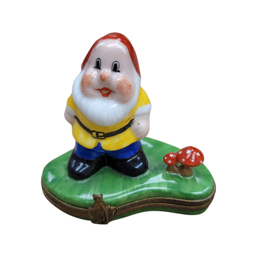 Enchanting Gnome Figurine for Collectors Porcelain Limoges Fairy Tale myth French Trinket Box
