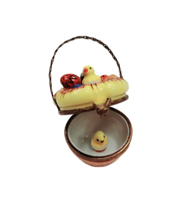 Easter Basket Bird Limoges Box Porcelain Limoges Easter French Trinket Box