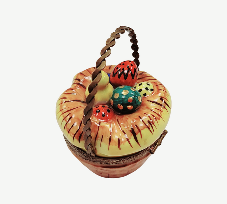 Easter Basket w Eggs Bird Limoges Box Porcelain Figurine-Easter-CH1R110