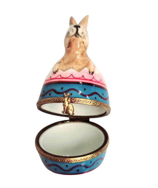 Easter Rabbit Limoges Box for Holiday Decor Porcelain Limoges rabbit easter French Trinket Box