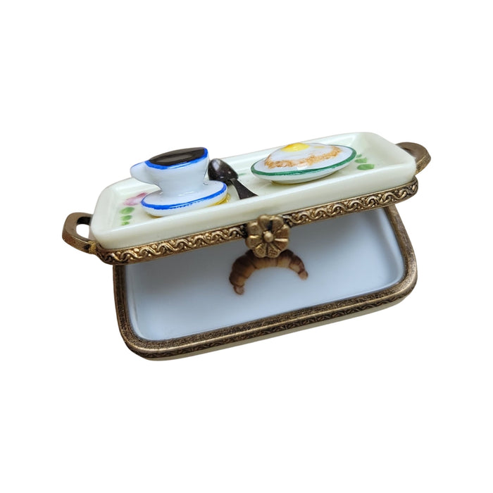 Egg And Coffee Tray For Morning Elegance Porcelain Limoges Food French Trinket Box
