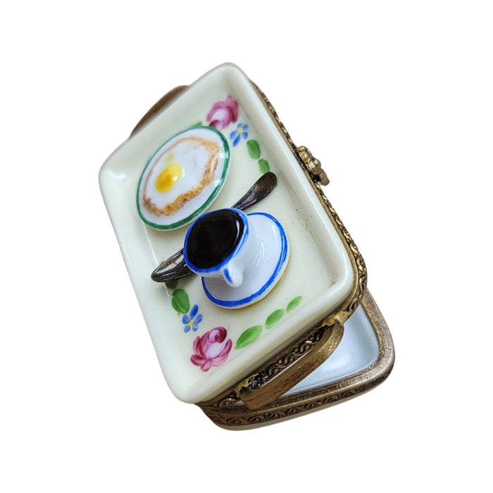 Egg And Coffee Tray For Morning Elegance Porcelain Limoges Food French Trinket Box