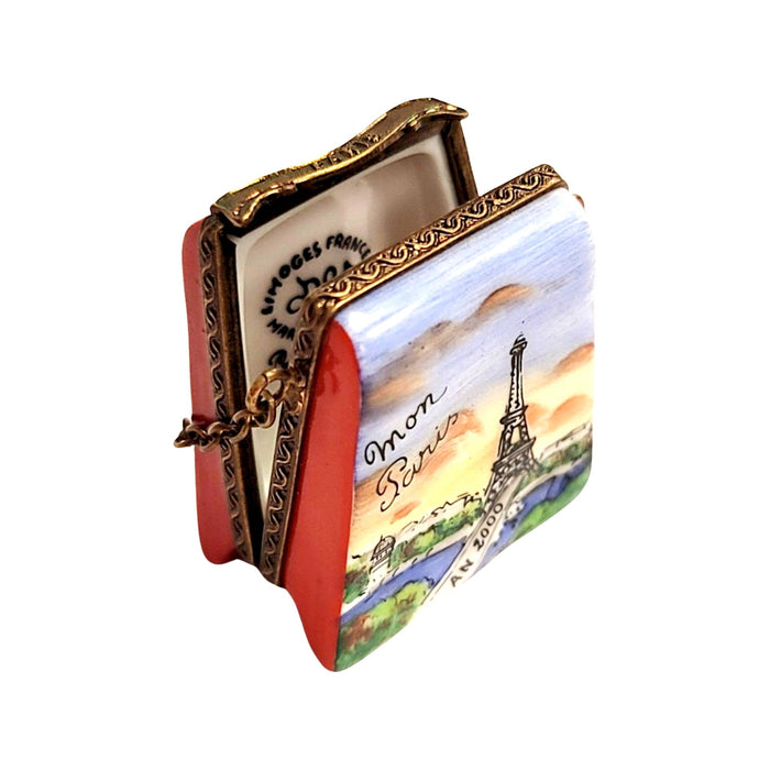 Eiffel Tower Purse Box for Collectors Porcelain Limoges france LIMOGES BOXES purse French Trinket Box