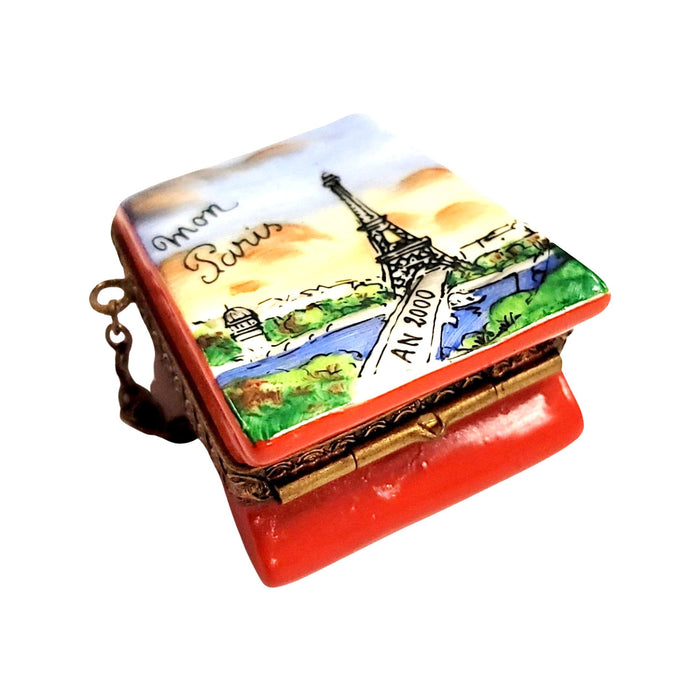 Eiffel Tower Purse Box for Collectors Porcelain Limoges france LIMOGES BOXES purse French Trinket Box