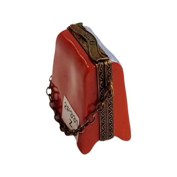 Eiffel Tower Purse Box for Collectors Porcelain Limoges france LIMOGES BOXES purse French Trinket Box