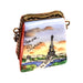 Eiffel Tower Purse Box for Collectors Porcelain Limoges france LIMOGES BOXES purse French Trinket Box