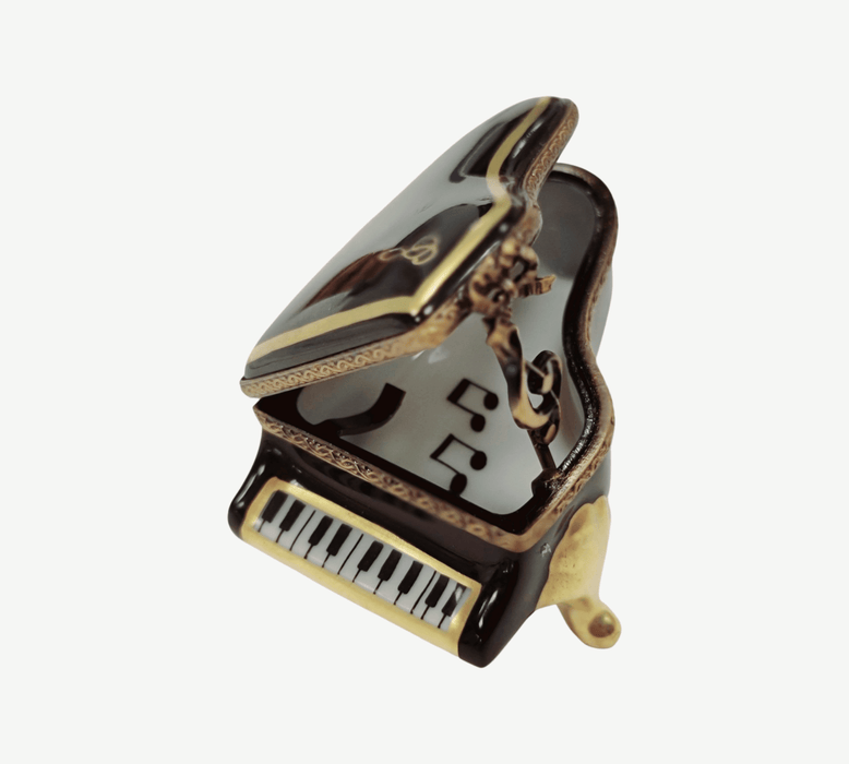 Elegant Black Grand Piano for Music Lovers Porcelain Limoges music Rochard Limoges Box French Trinket Box