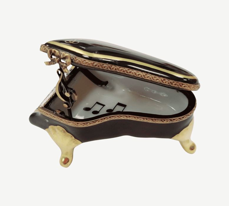 Elegant Black Grand Piano for Music Lovers Porcelain Limoges music Rochard Limoges Box French Trinket Box
