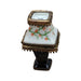 Elegant Black Lamp Figurine for Home Decor Porcelain Limoges furniture French Trinket Box