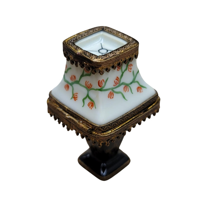Elegant Black Lamp Figurine for Home Decor Porcelain Limoges furniture French Trinket Box
