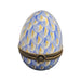 Elegant Blue Egg Decor Porcelain Limoges Egg French Trinket Box