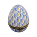 Elegant Blue Egg Decor Porcelain Limoges Egg French Trinket Box