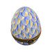 Elegant Blue Egg Decor Porcelain Limoges Egg French Trinket Box