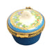 Elegant Blue Floral Box for Home Decor Porcelain Limoges round French Trinket Box