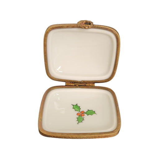 Elegant Church Scene Limoges Box for Faithful Worshippers Porcelain Limoges Christian Square French Trinket Box