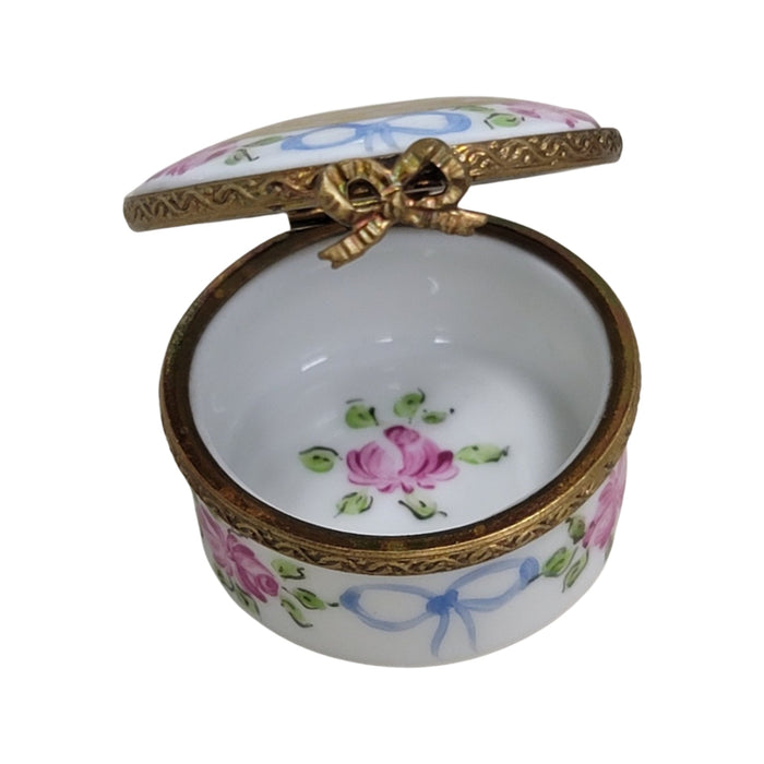 Elegant Floral Limoges Box for Sophisticated Collectors Porcelain Limoges Round French Trinket Box