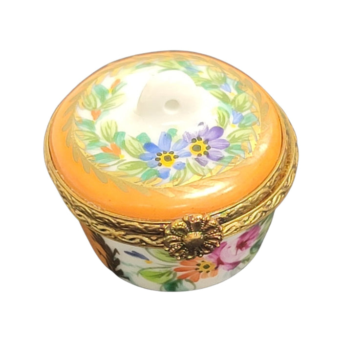 Elegant Floral Limoges Box for Sophisticated Collectors Porcelain Limoges round French Trinket Box