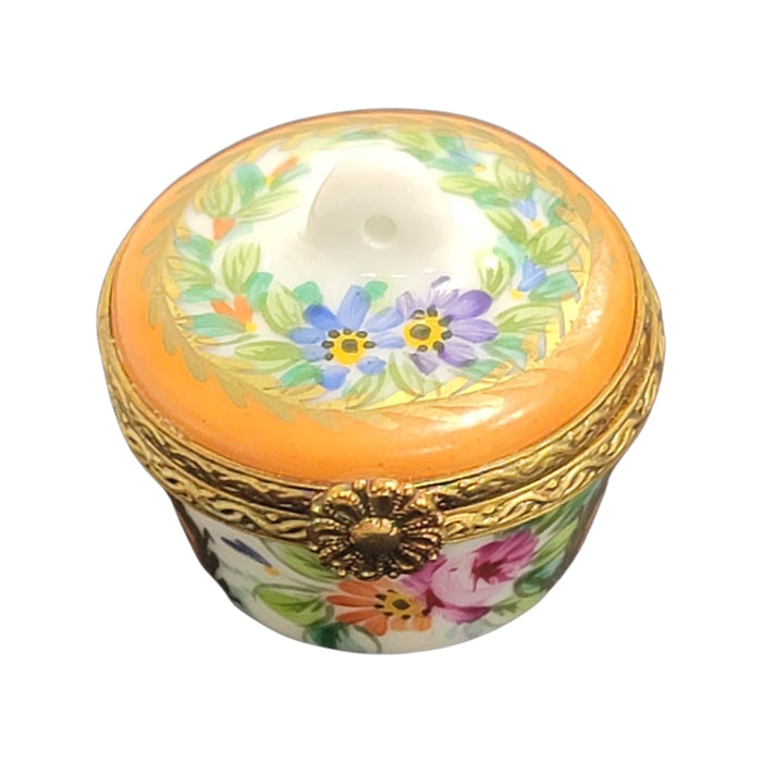 Elegant Floral Limoges Box for Sophisticated Collectors Porcelain Limoges round French Trinket Box