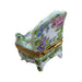 Elegant Green Chair Figurine for Home Decor Porcelain Limoges furniture French Trinket Box
