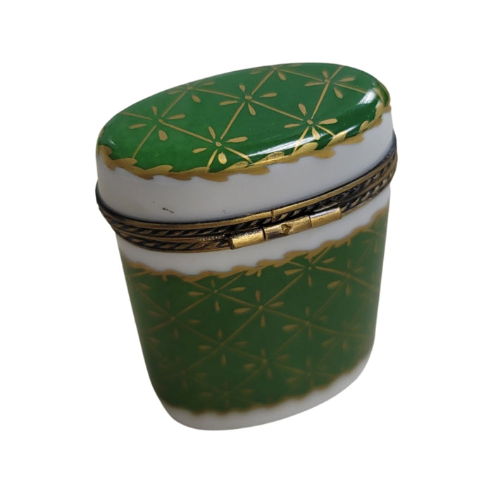 Elegant Green Floral Limoges Box for Home Decor Porcelain Limoges shaped French Trinket Box
