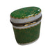 Elegant Green Floral Limoges Box for Home Decor Porcelain Limoges shaped French Trinket Box