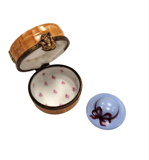 Elegant Hat Box Figurine for Collectors Porcelain Limoges hats fashion LIMOGES BoXES French Trinket Box