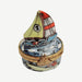 Elegant Sailboat Limoges Box for Nautical Lovers Porcelain Limoges boat beach French Trinket Box