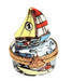 Elegant Sailboat Limoges Box for Nautical Lovers Porcelain Limoges boat beach French Trinket Box