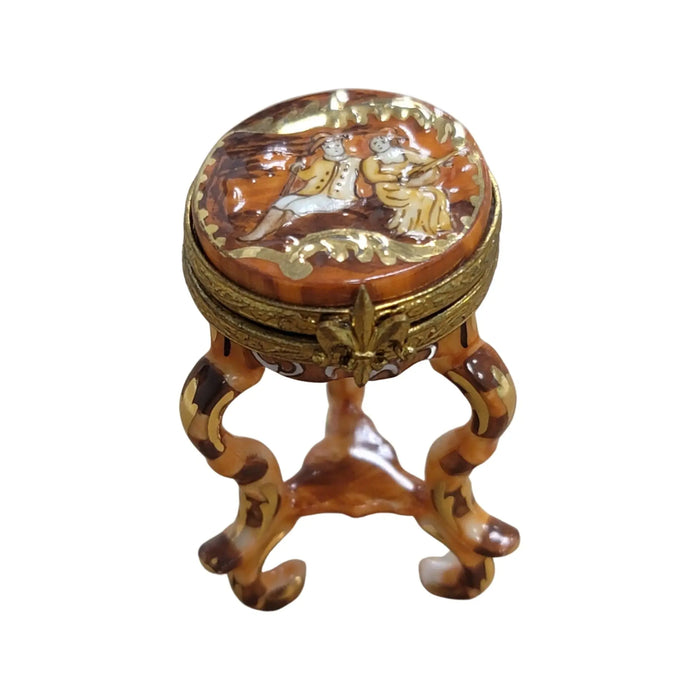 Elegant Limoges Table Stool for Home Decor Porcelain Limoges furniture French Trinket Box