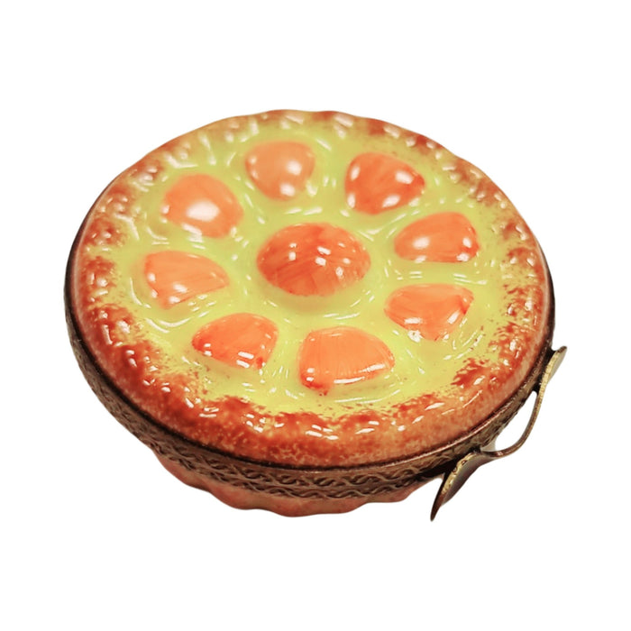 Genuine Orange Tart Dessert Limoges box painted by hand in France, from Limoges Boutique
