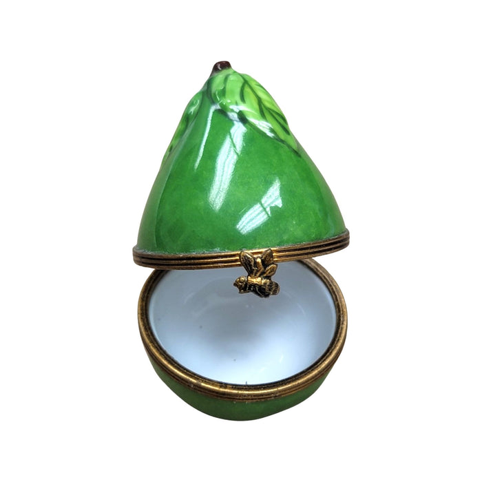 Elegant Pear Limoges Box for Collectors Porcelain Limoges fruit French Trinket Box