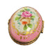 Elegant Pink Keepsake Box for Gifts Porcelain Limoges round French Trinket Box