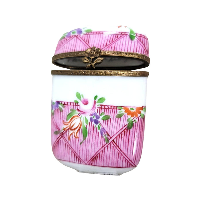 Elegant Pink Limoges Box for Collectors Porcelain Limoges shaped French Trinket Box