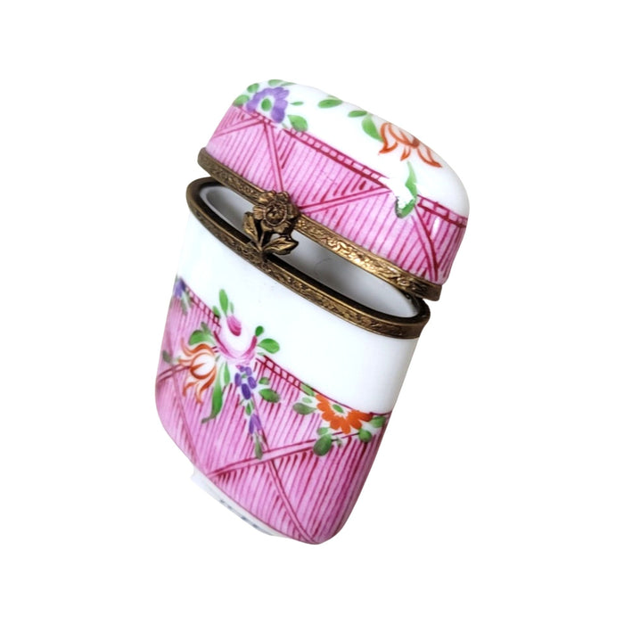 Elegant Pink Limoges Box for Collectors Porcelain Limoges shaped French Trinket Box