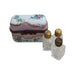 Pink Roses Trinket Box for Collectors Porcelain Limoges Perfume French Trinket Box
