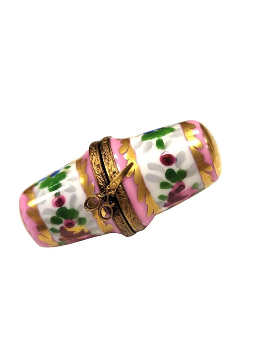 Elegant Pink Thimble Holder for Sewing Enthusiasts Porcelain Limoges Home French Trinket Box